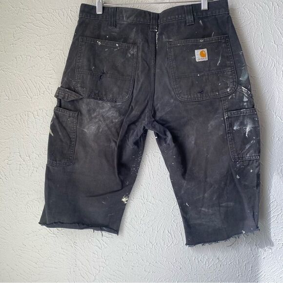 DISTRESSED Carhartt Cutoff Shorts workwear size 33 - Picture 4 of 16